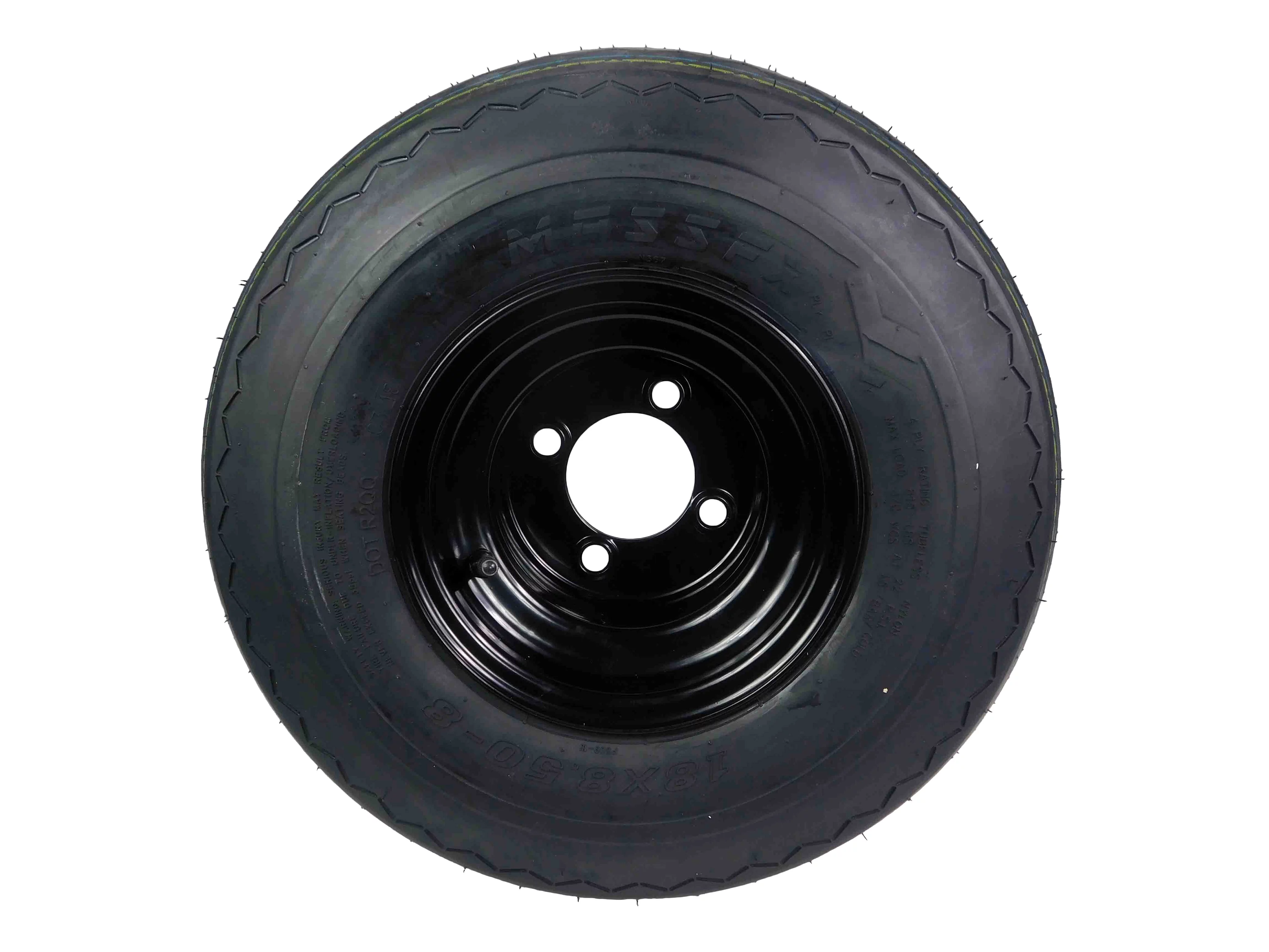 MASSFX 18x8.5-8 Golf Cart,Turf, Lawn & Garden Tires & Black 4/4 Wheel Assembled Kit 18x8.5x8 - Inhomebuy