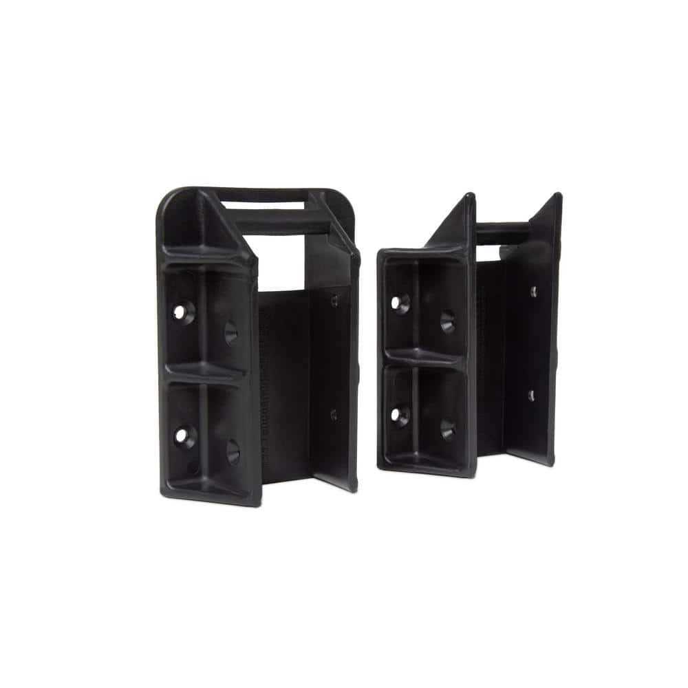 Fence & DECK RITE Adjustable Fence Brackets fits Standard 2x 4 Railings Adjustable up to 35 Degrees. Reinforced Black - Inhomebuy