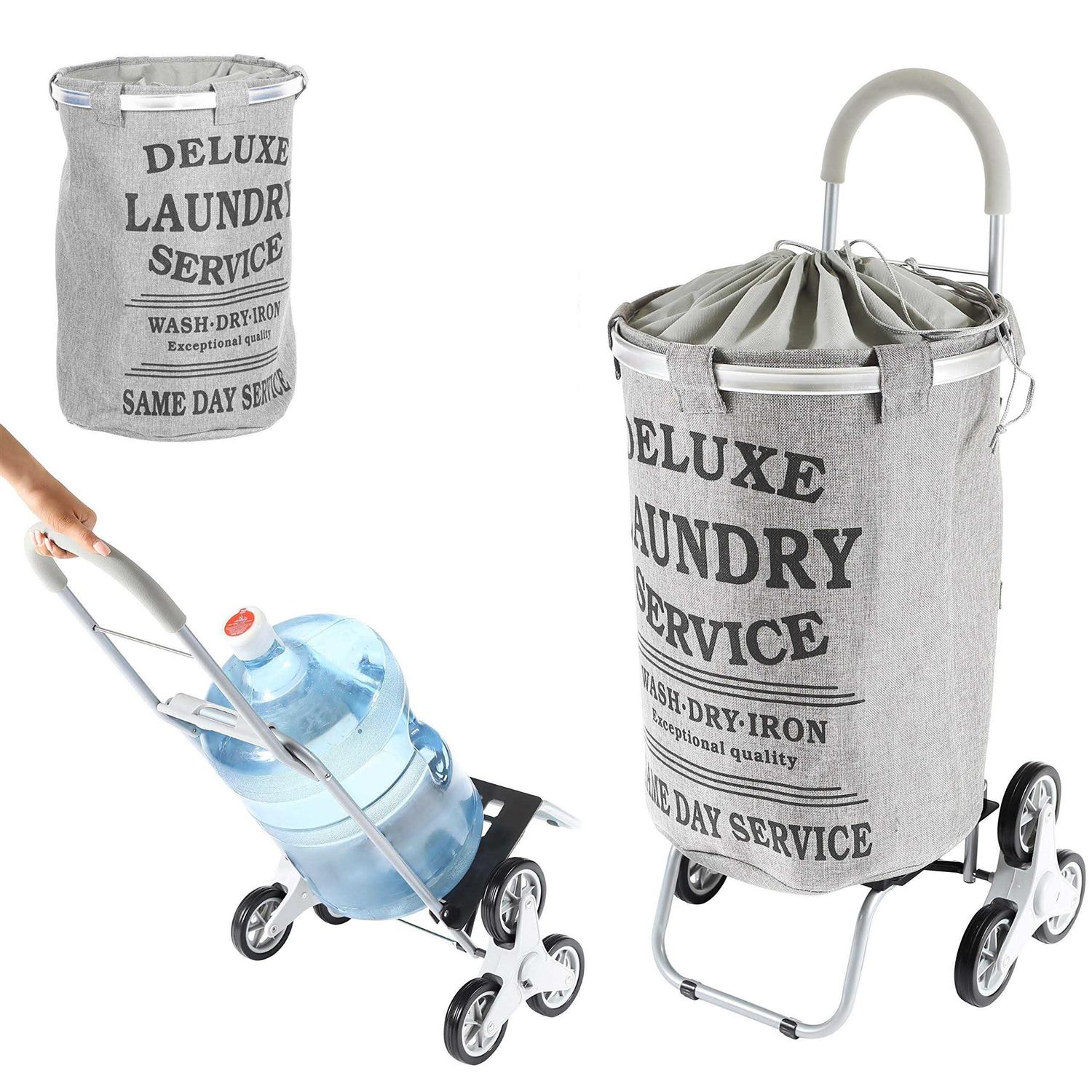 Dbest products Stair Climber Trolley Dolly Laundry Hamper - Inhomebuy