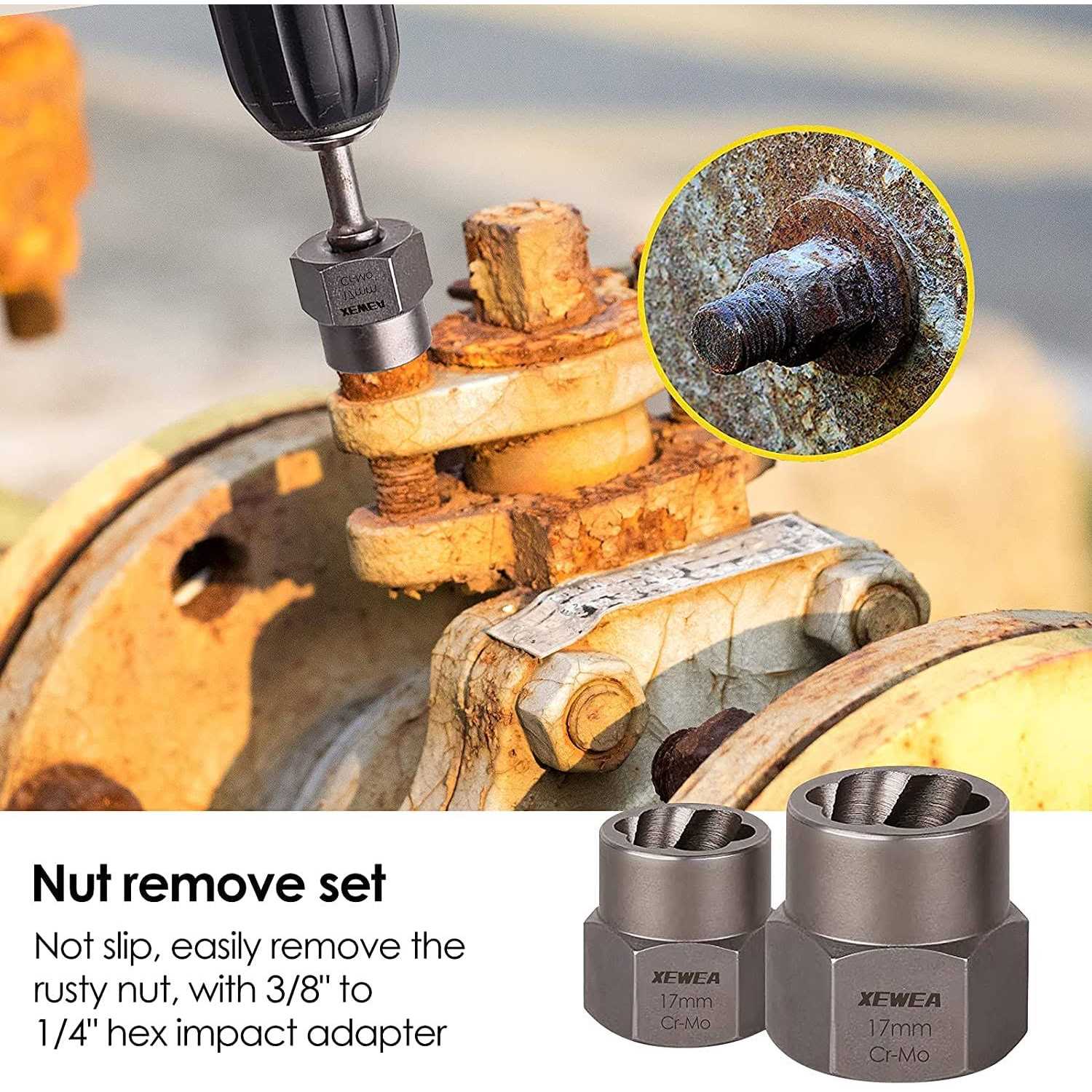 XEWEA 25Pcs Screw Extractor Set Hex Head Multi-Spline Easy Out Bolt Extractor Set - Inhomebuy