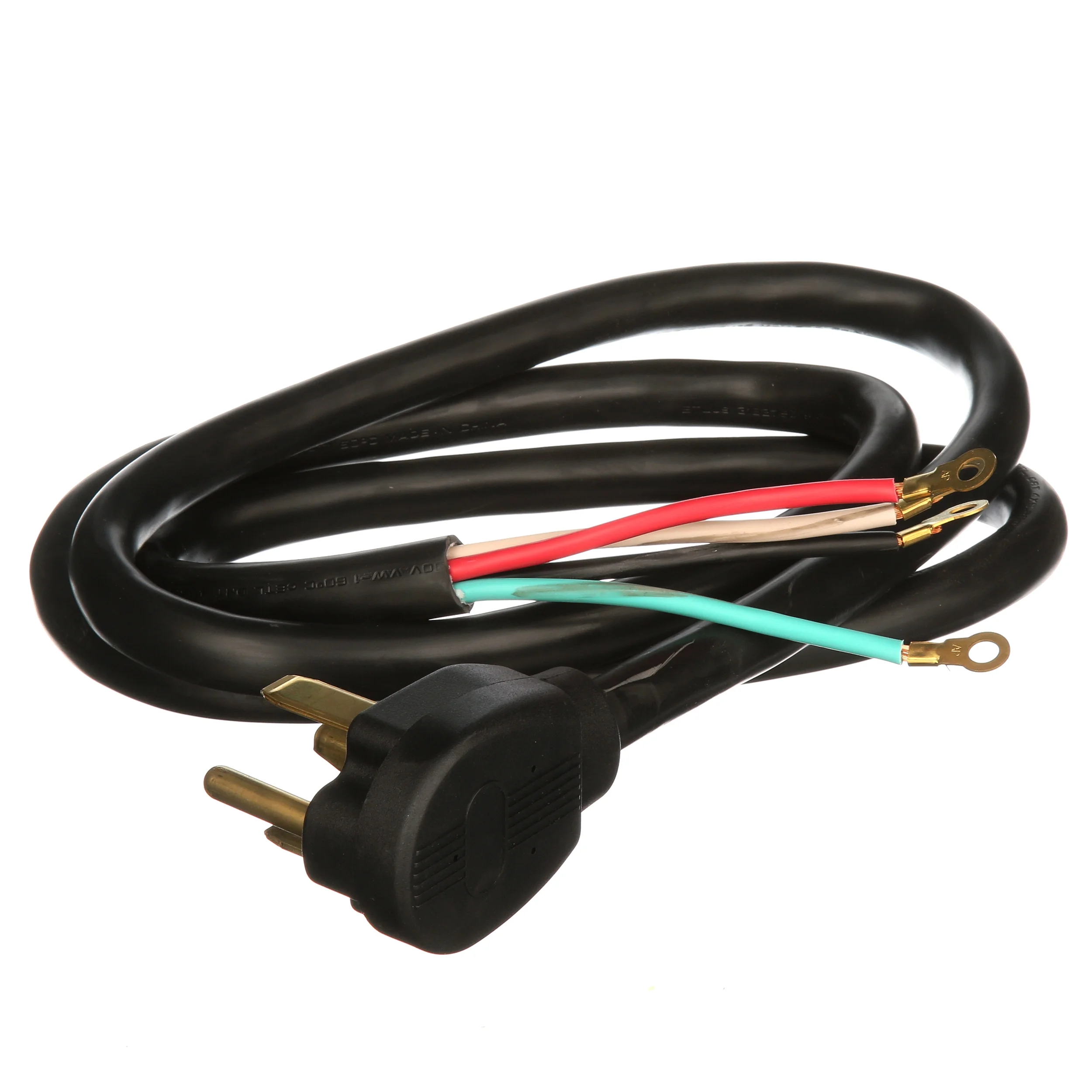 Hyper Tough 6FT 10AWG 4 Prong Black Dryer Appliance Cord - Inhomebuy
