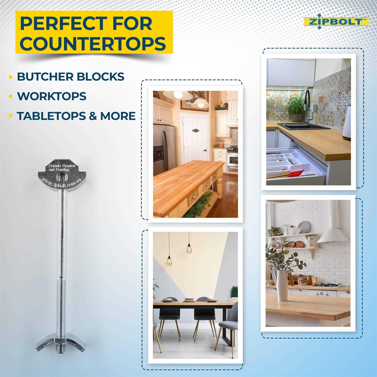 Zipbolt Angled Slipfix Railbolts Connect Angled Handrail to Newel - Inhomebuy