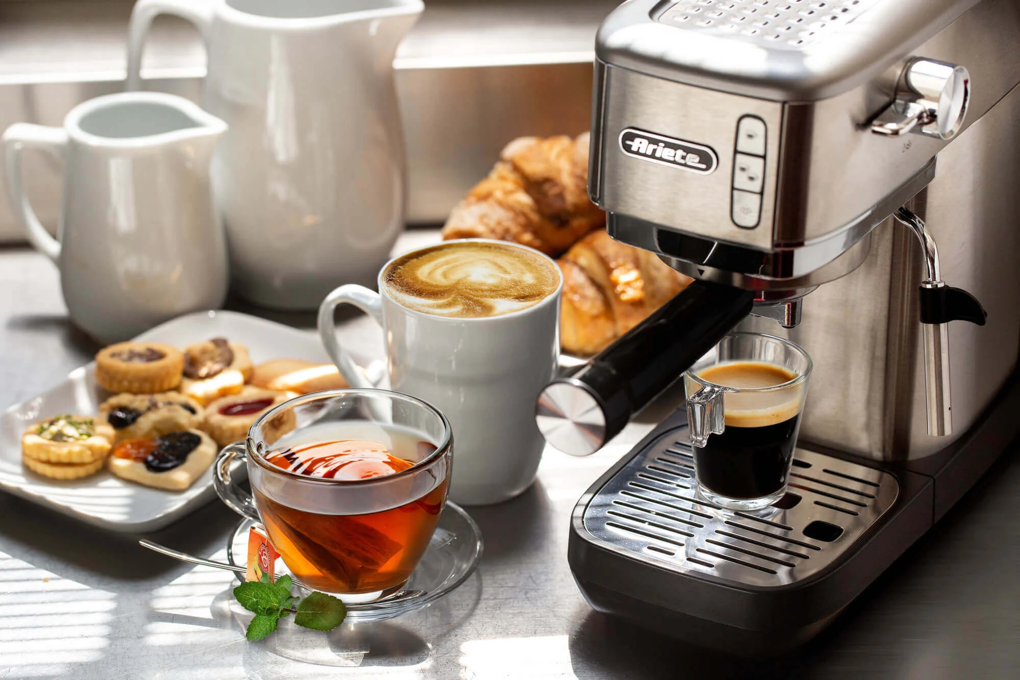 Metal Espresso Machine for Ground Coffee and Pods - Inhomebuy