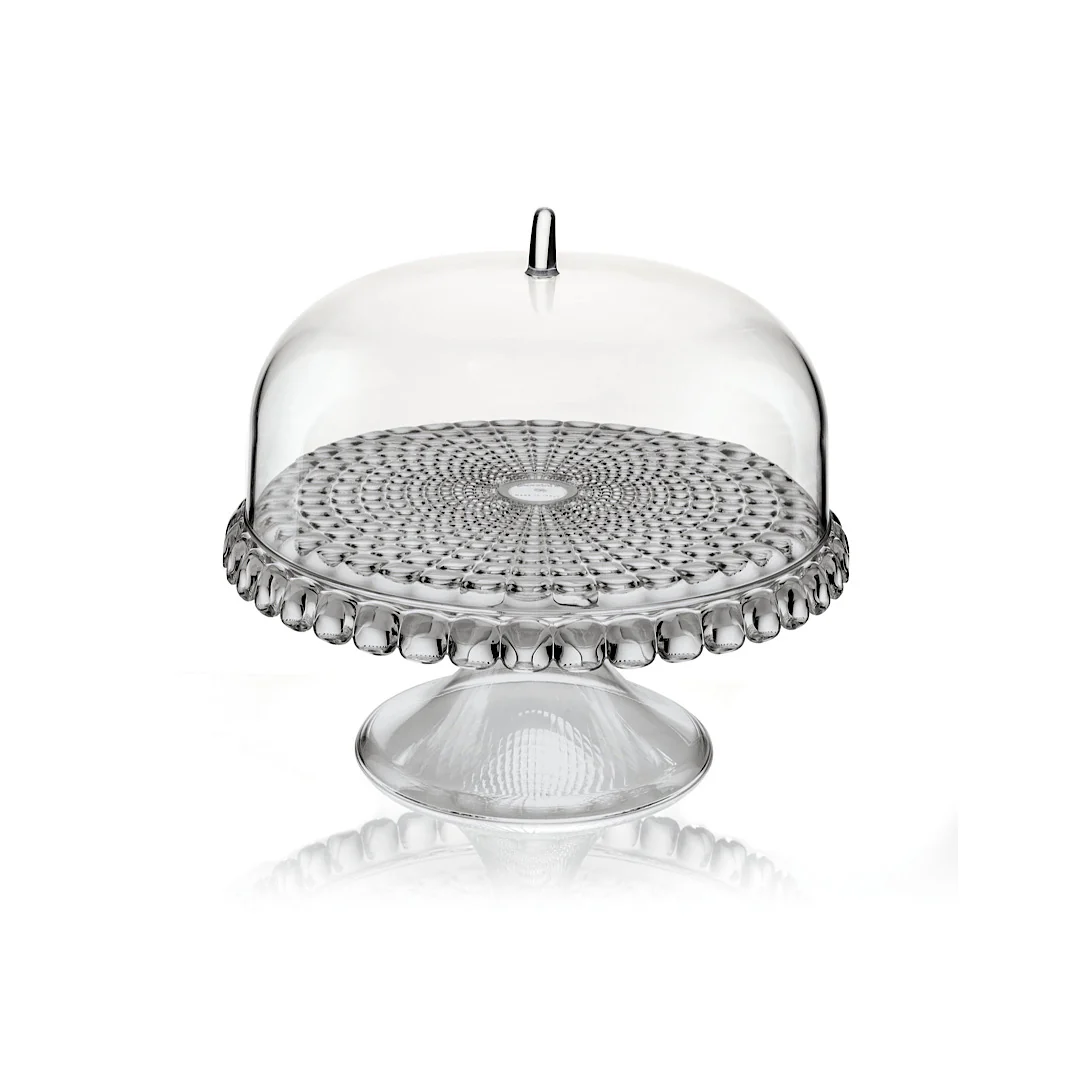 Small cake stand with dome Sky Grey - Inhomebuy