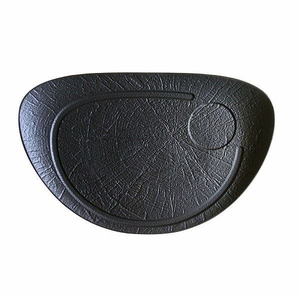 Oval Steak Plate 37x25cm/h Vulcania Black - Inhomebuy
