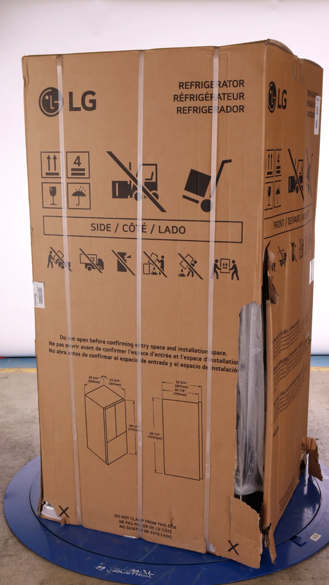 LG 36 IN. 29 CU. FT. SMUDGE-RESISTANT STAINLESS STEEL FRENCH DOOR WITH SLIM DESIGN EXTERNAL WATER DI - Inhomebuy