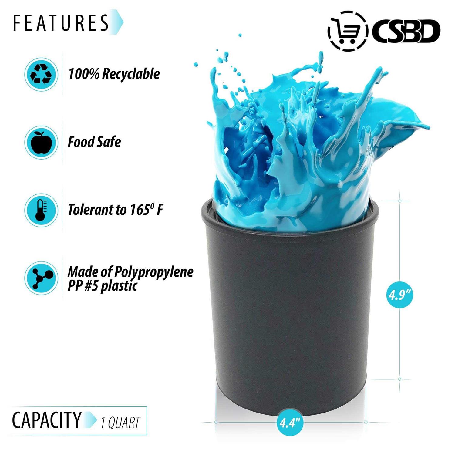 Csbd Empty Paint Can with Plastic Lid, Gallon and Quart Sizes, Unlined Multipurpose Storage for Arts and Crafts - Inhomebuy