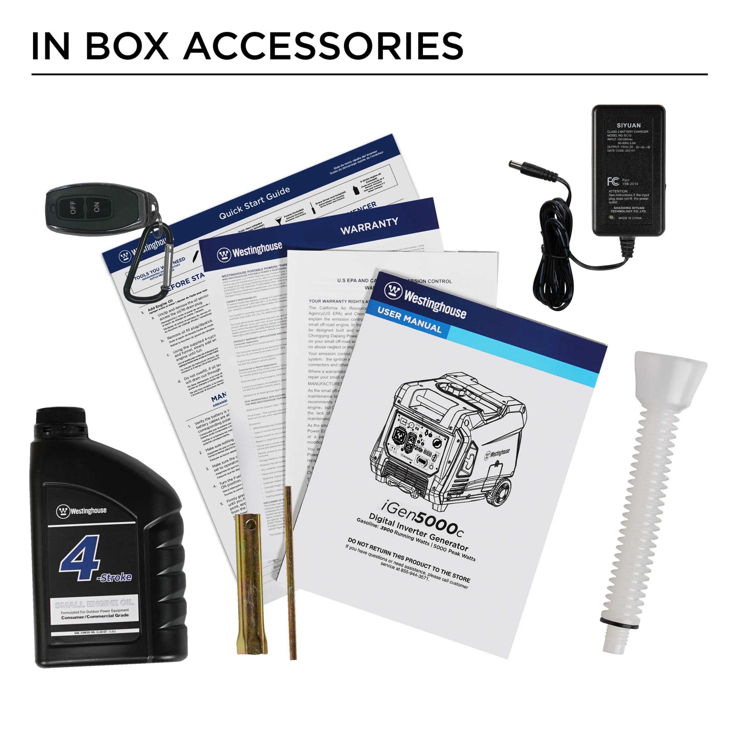 Westinghouse 5000 Peak Watt RV Ready, Gasoline Powered Portable Inverter Generator with CO Sensor - Inhomebuy