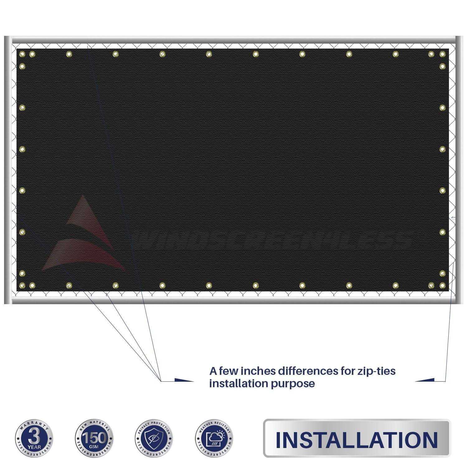 Windscreen4less Privacy Fence Screen Heavy Duty Brass - Inhomebuy