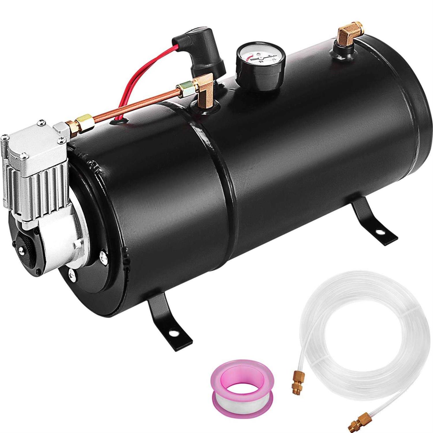 VEVOR 120 PSI 12V Air Compressor & Tank Pump For Air Horn BAGS Vehicle US NEW LBPJ120PSILBYSJ01V0 - Inhomebuy
