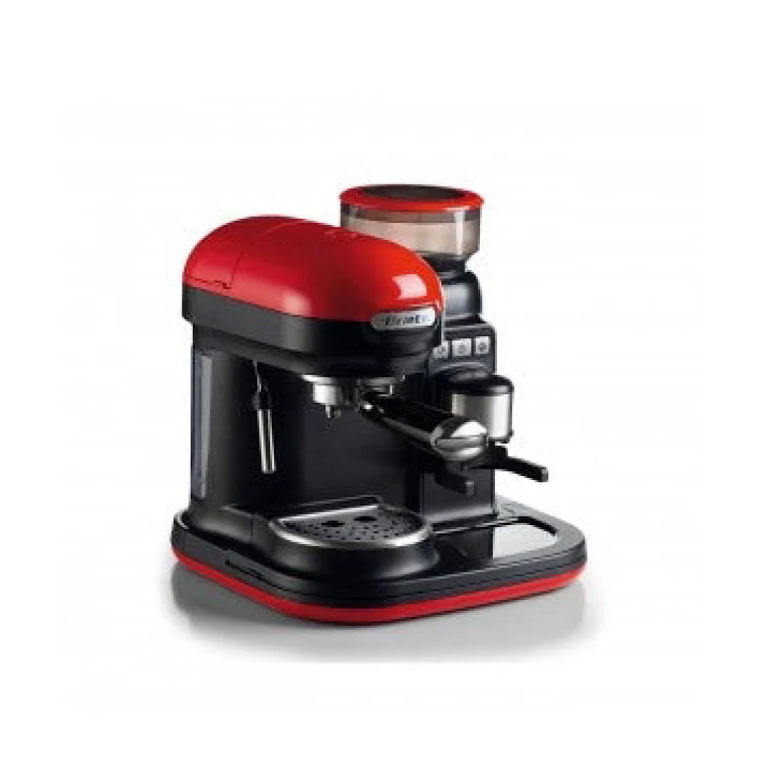 Moderna Espresso Machine with Grinder Red - Inhomebuy