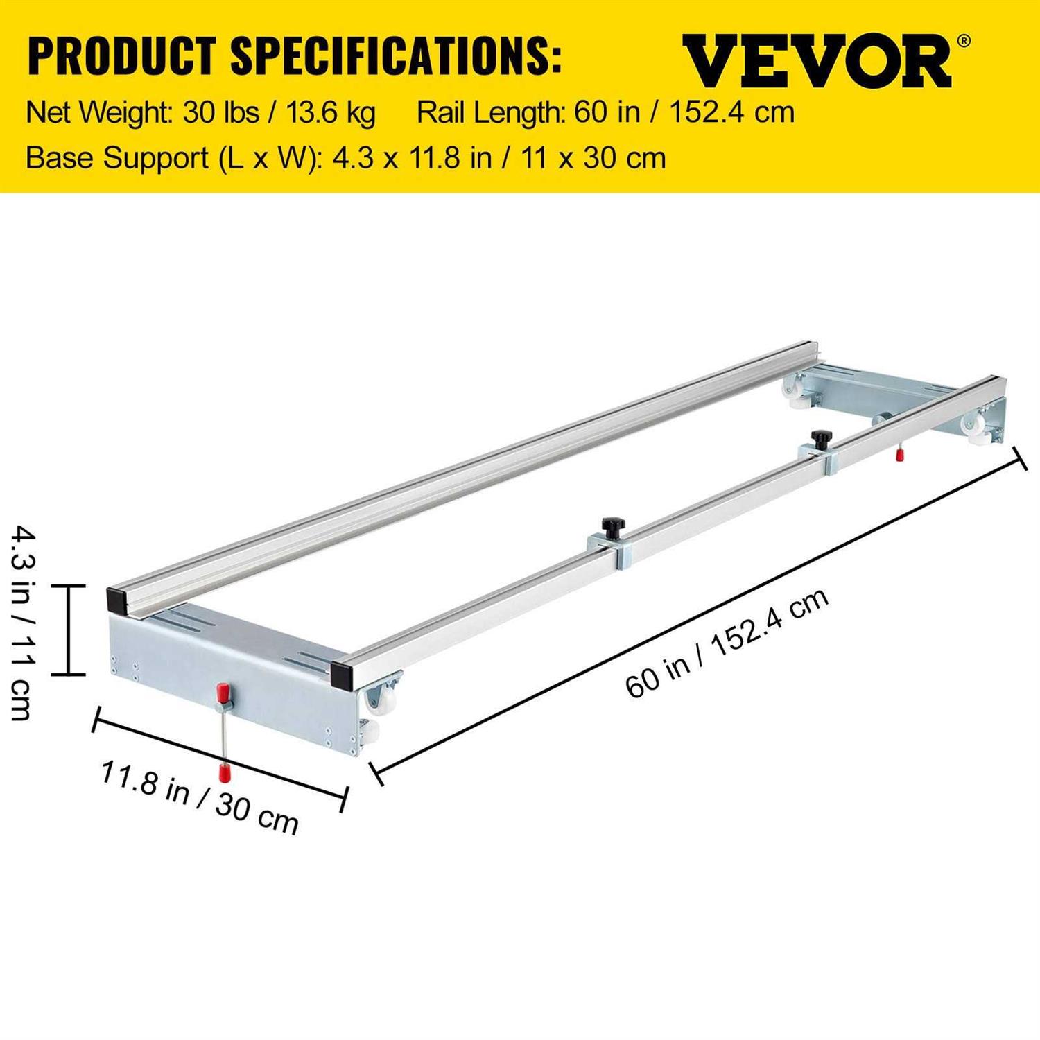 VEVOR Roof Ladder Rack Van Ladder Rack with Ladder Stoppers 3 Bars 661 Lbs Black HCTJHSECOTRIC1S4TV0 - Inhomebuy