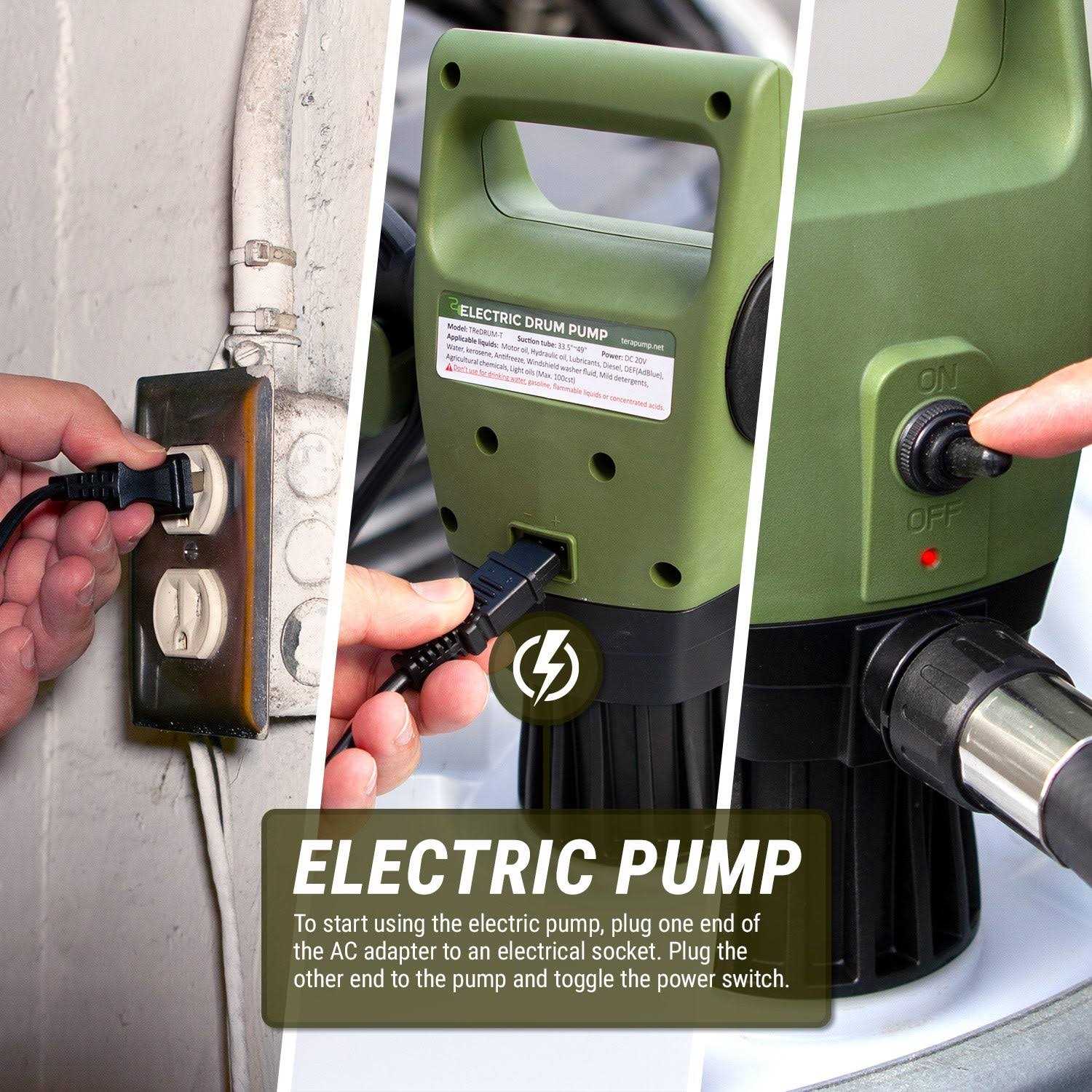 Tera Pump Battery Powered Fuel Transfer Pump 20000 - Inhomebuy