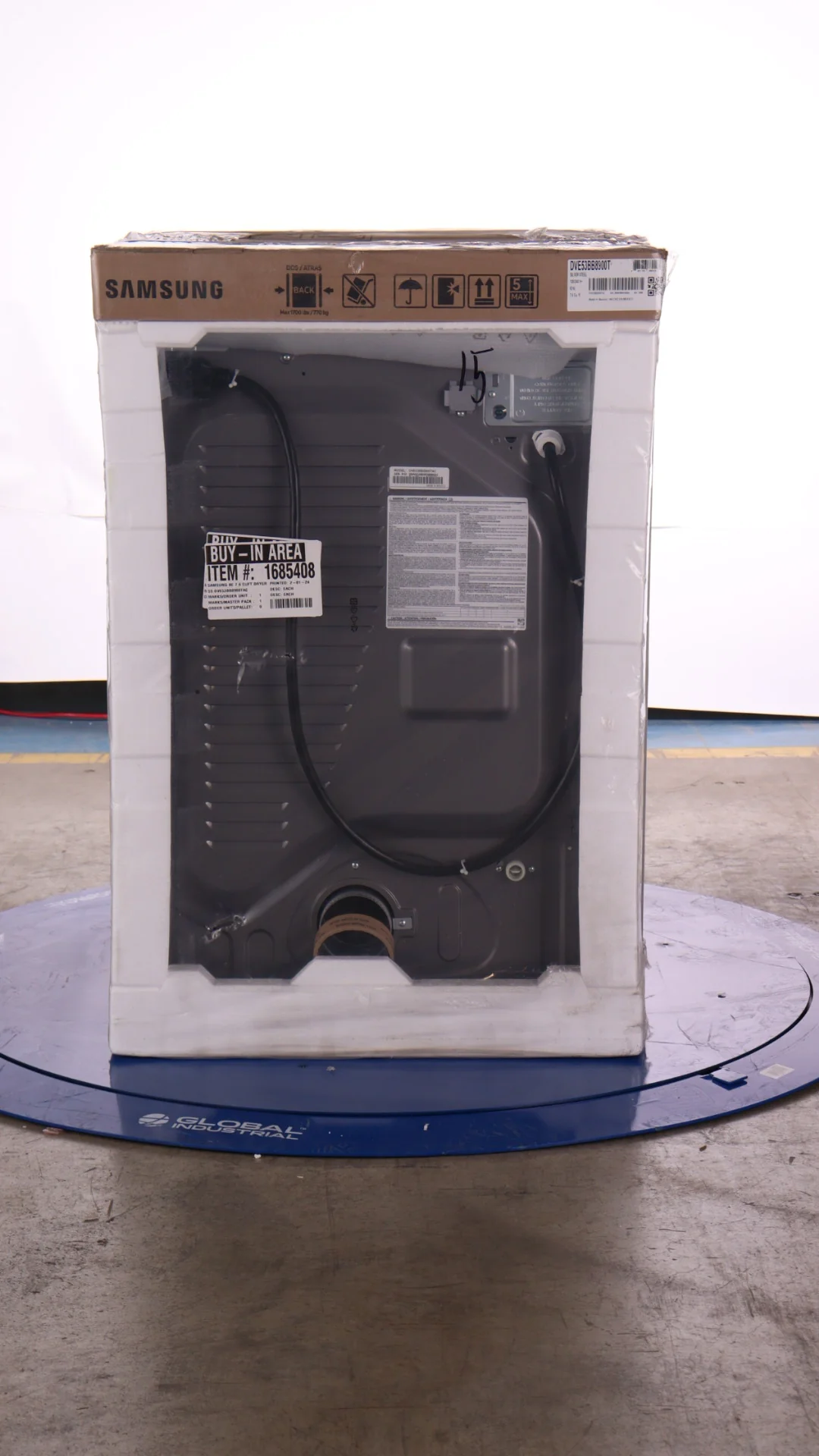 SAMSUNG BESPOKE 27 IN. 7.6 CU. FT STAINLESS STEEL ELECTRIC DRYER WITH STEAM SANITIZE+ - DVE53BB8900T - Inhomebuy