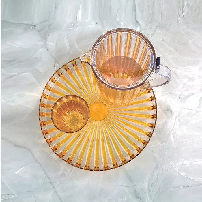 DolceVita Round Tray Amber - Inhomebuy