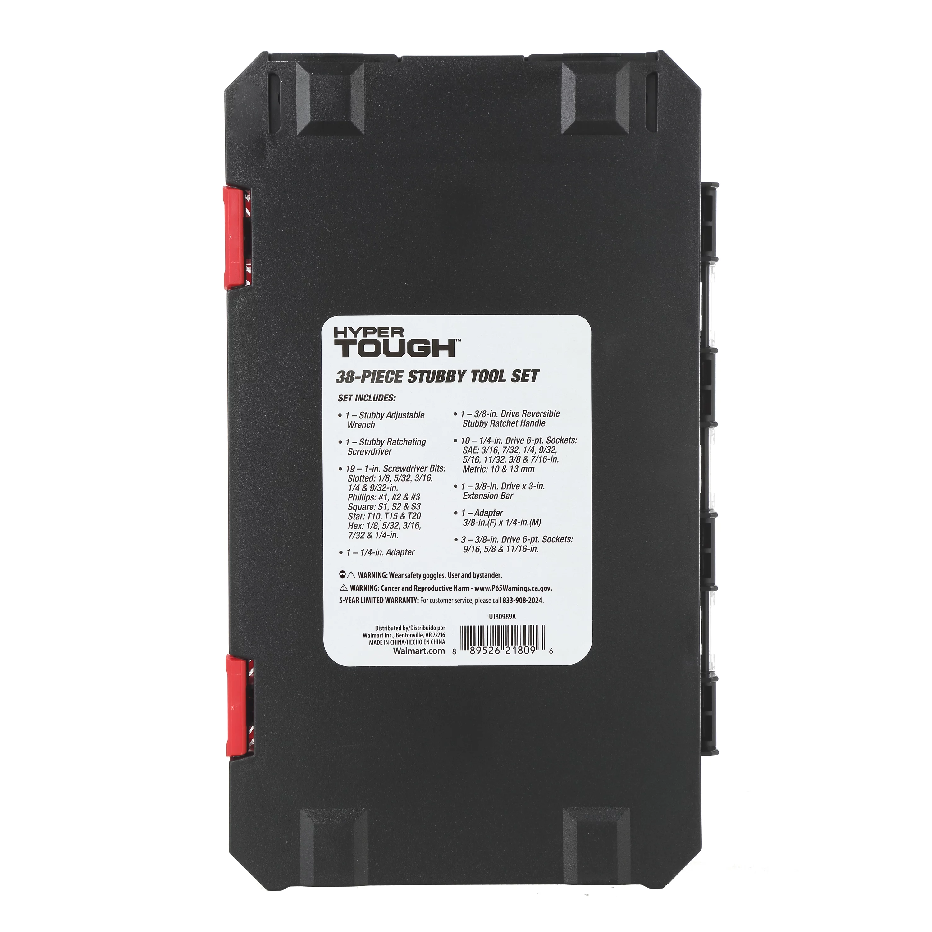 Hyper Tough 38 Piece Multi-Size Stubby Wrench and Socket Set For Home Use - Inhomebuy