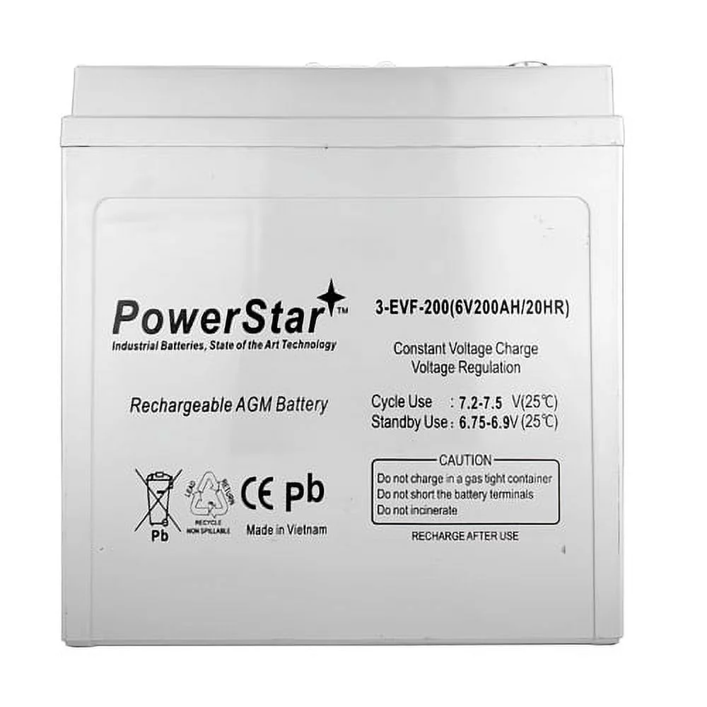 PowerStar Relplacement for Trojan T-105 GC2 6V 200Ah Deep Cycle Flooded Lead Acid Battery x2 - Inhomebuy