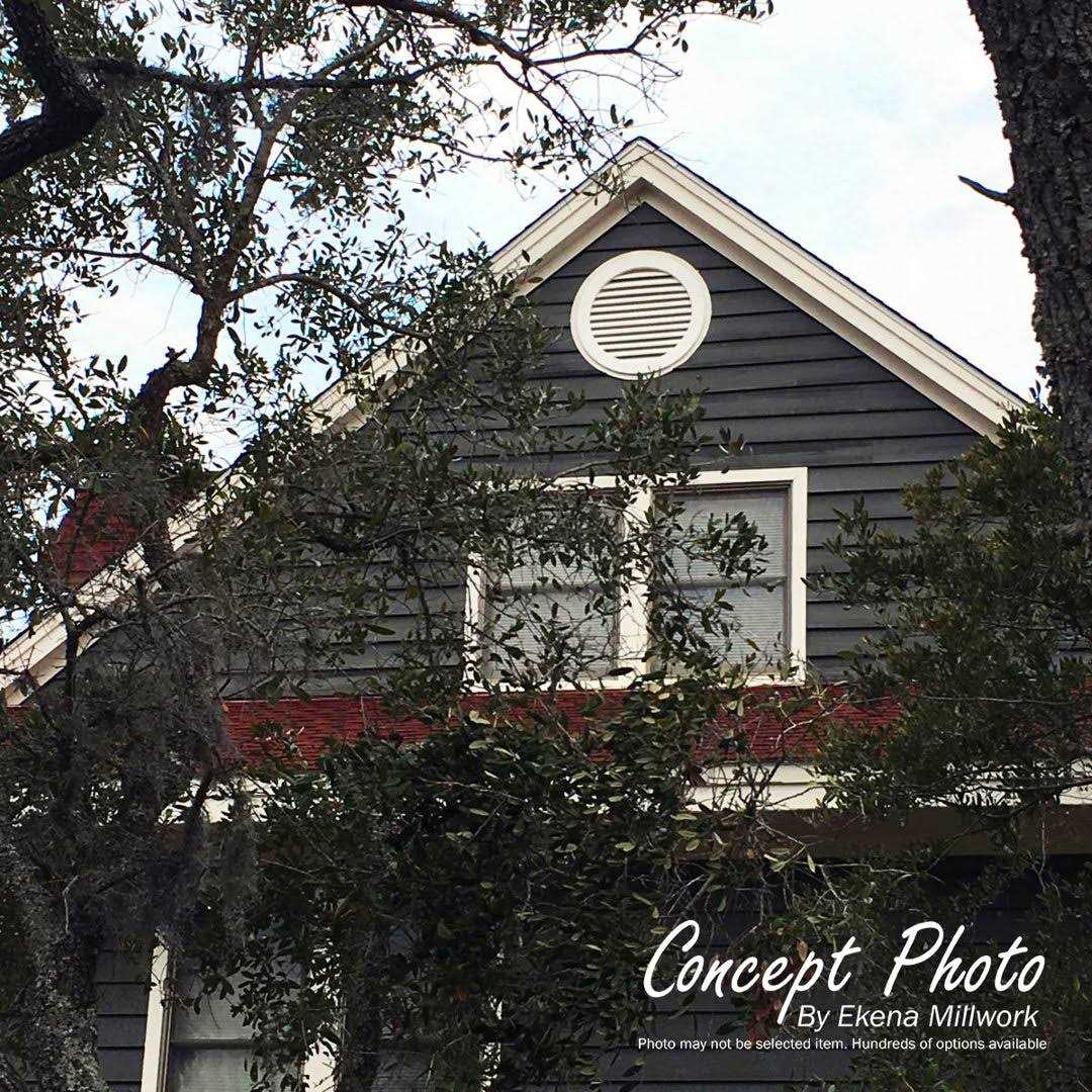 Vertical Functional Gable Vent with Flat Trim Frame Ekena Millwork GVPVE - Inhomebuy