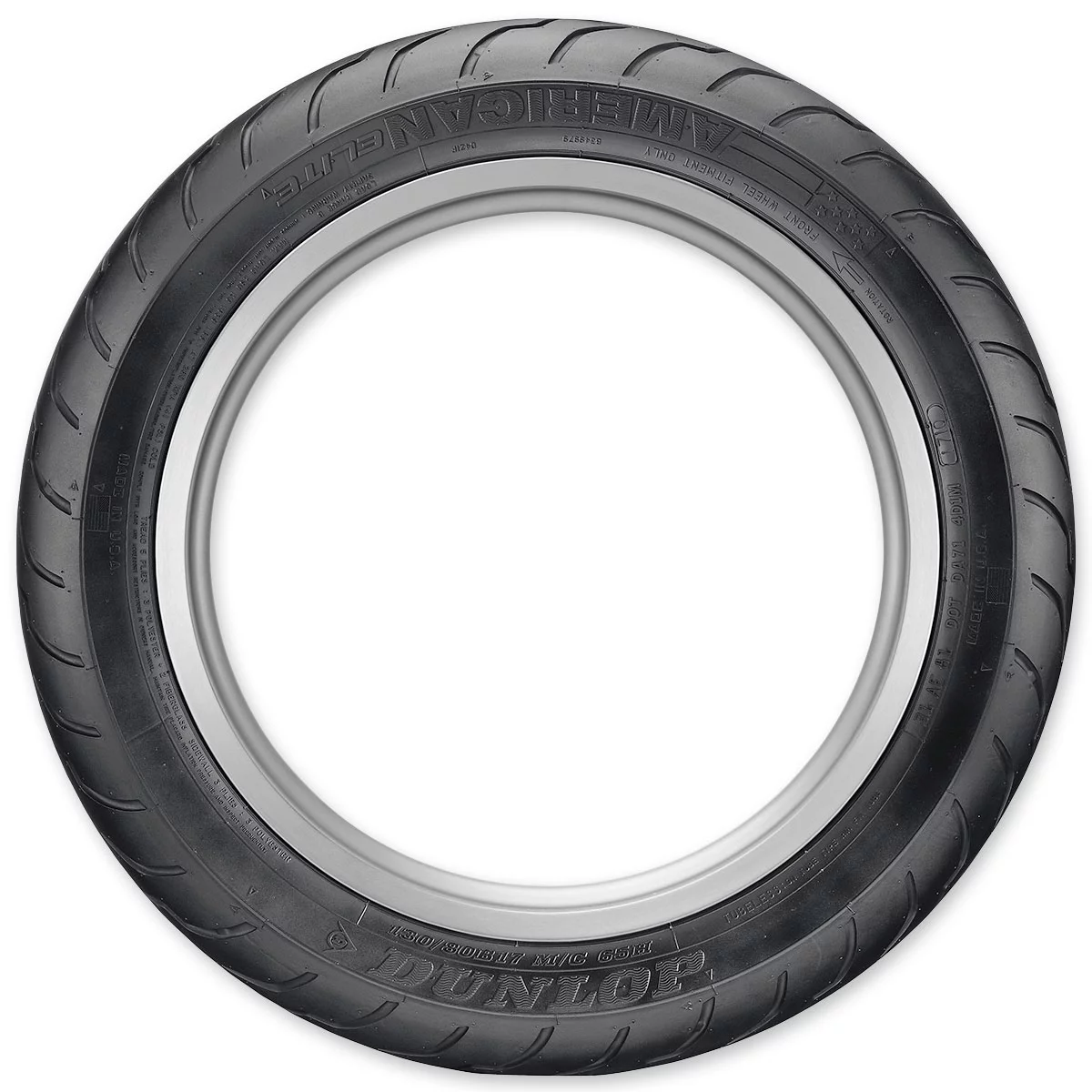 Dunlop American Elite Front Motorcycle Tire 130/80B-17 (65H) Black Wall - Inhomebuy