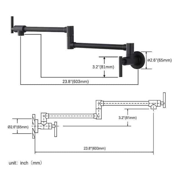 WOWOW 3090600D Tub and Shower Faucet with Rough-in Valve Finish - Inhomebuy