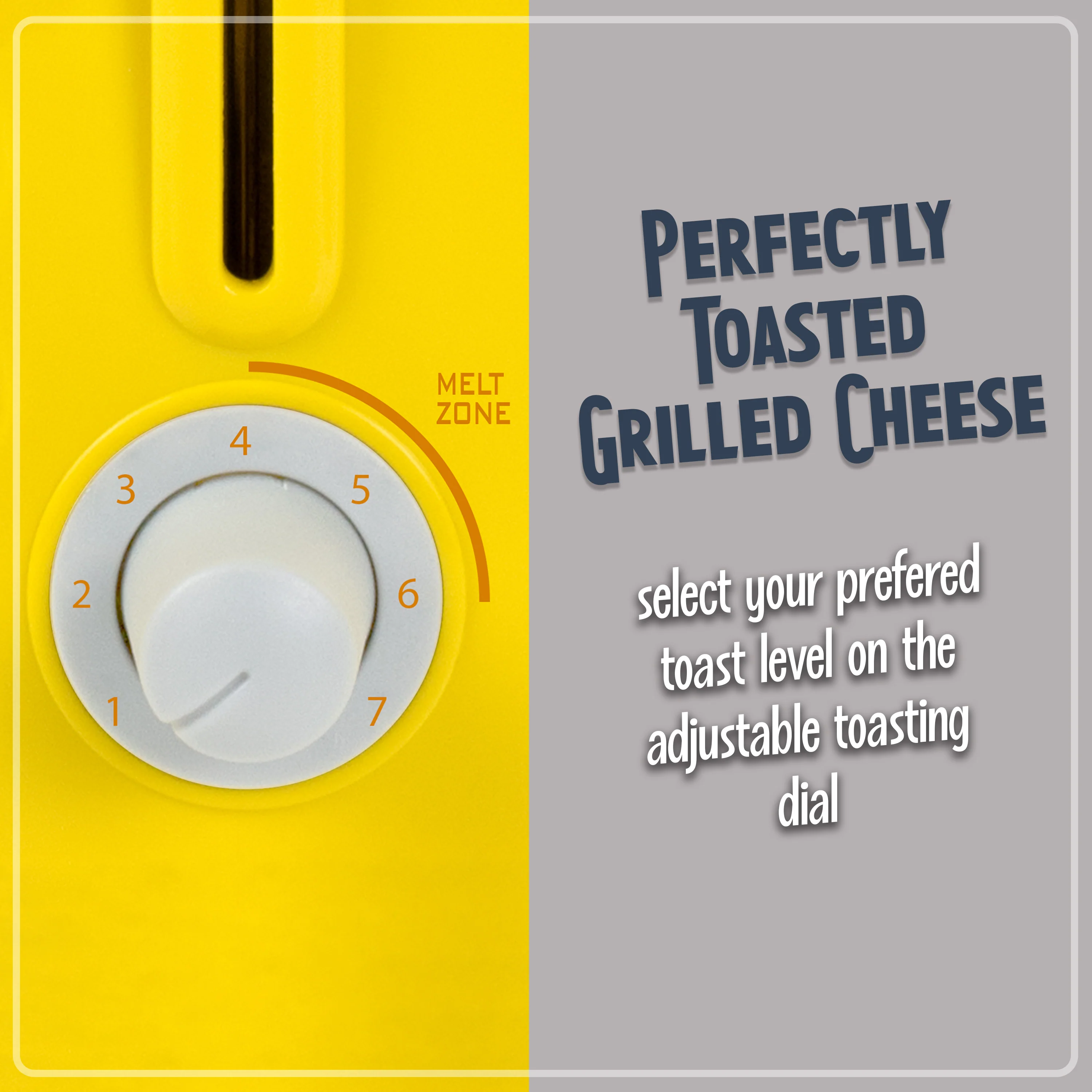 Grilled Cheese Toaster with Easy-Clean Toaster Baskets and Adjustable Toasting Dial - Inhomebuy