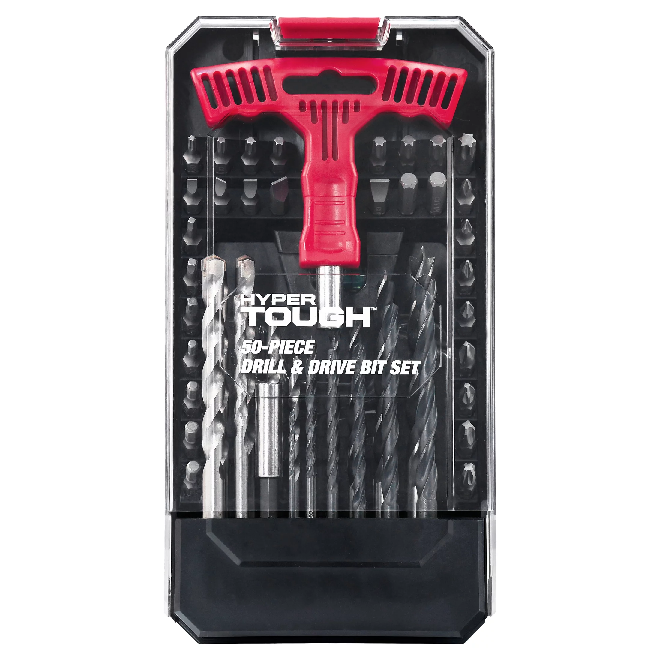 Hyper Tough 4V Rotating Screwdriver & 50-Piece Drill & Drive Bit Set - Inhomebuy