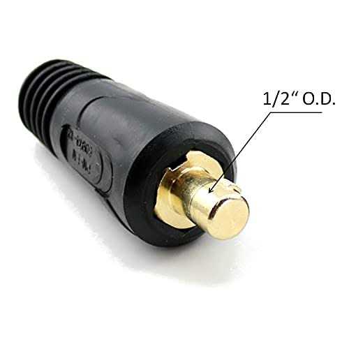 WeldingCity Dinse-Type Twist-Lock Insulated Connector Pair for Welding Cable AWG - Inhomebuy