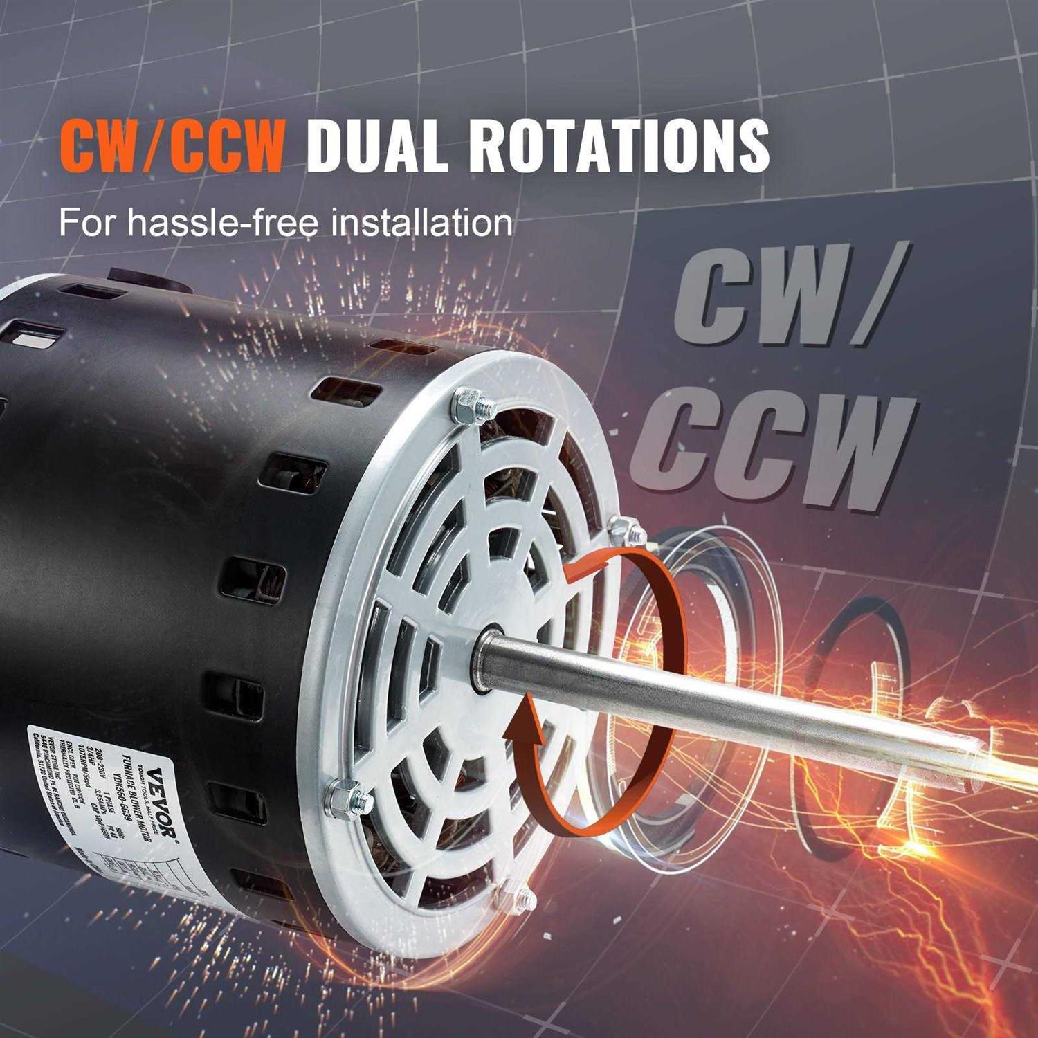 VEVOR 3/4 HP Submersible Sewage Pump 5880 GPH Larger-Flow Cast Iron Submersible Sump Pump - Inhomebuy