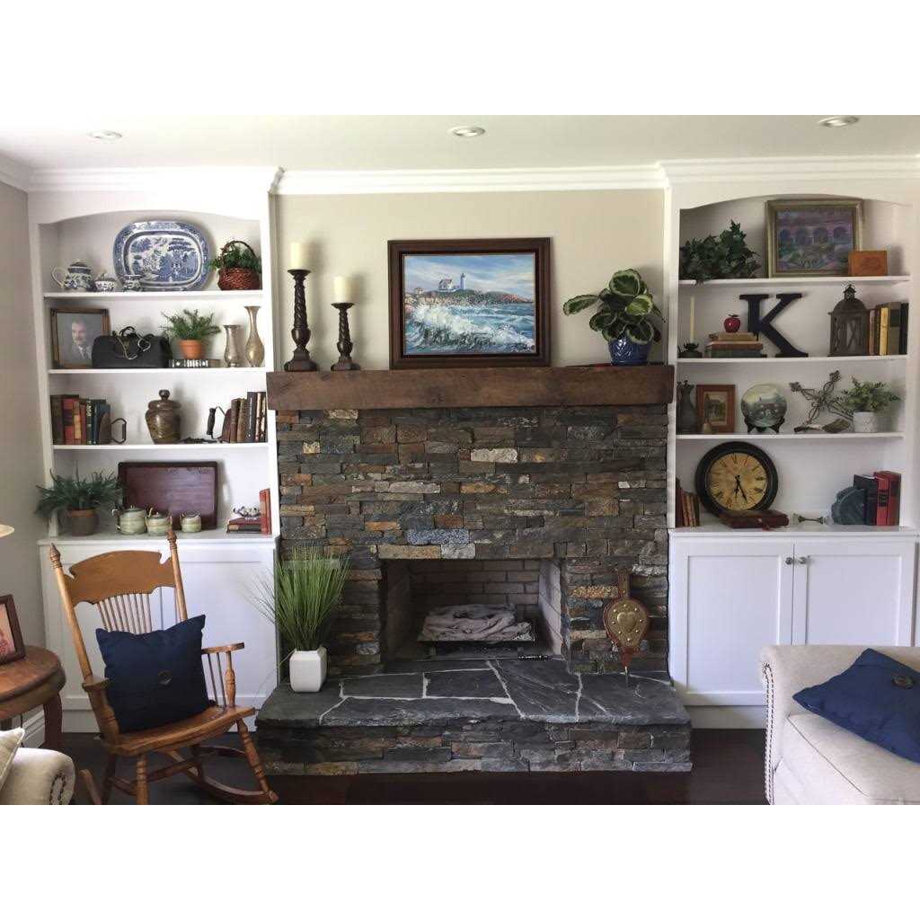 Creative Hardwoods Reclaimed Barnwood Barn Beam Fireplace Mantel - Inhomebuy