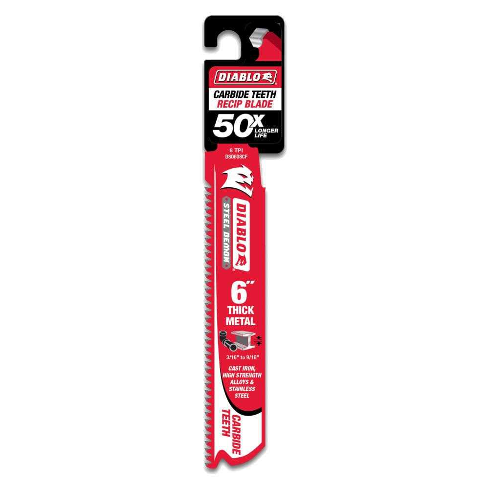 Diablo Steel Demon Carbide Metal Reciprocating Saw Blade 9 DS0908CF3 - Inhomebuy