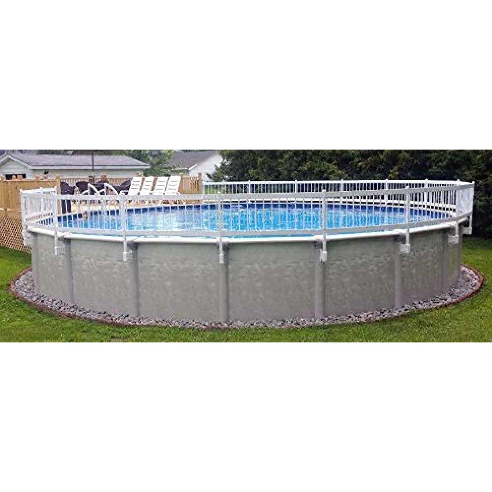 Vinyl Works 24 inch Resin Above Ground Pool Fence Base Kit - Inhomebuy