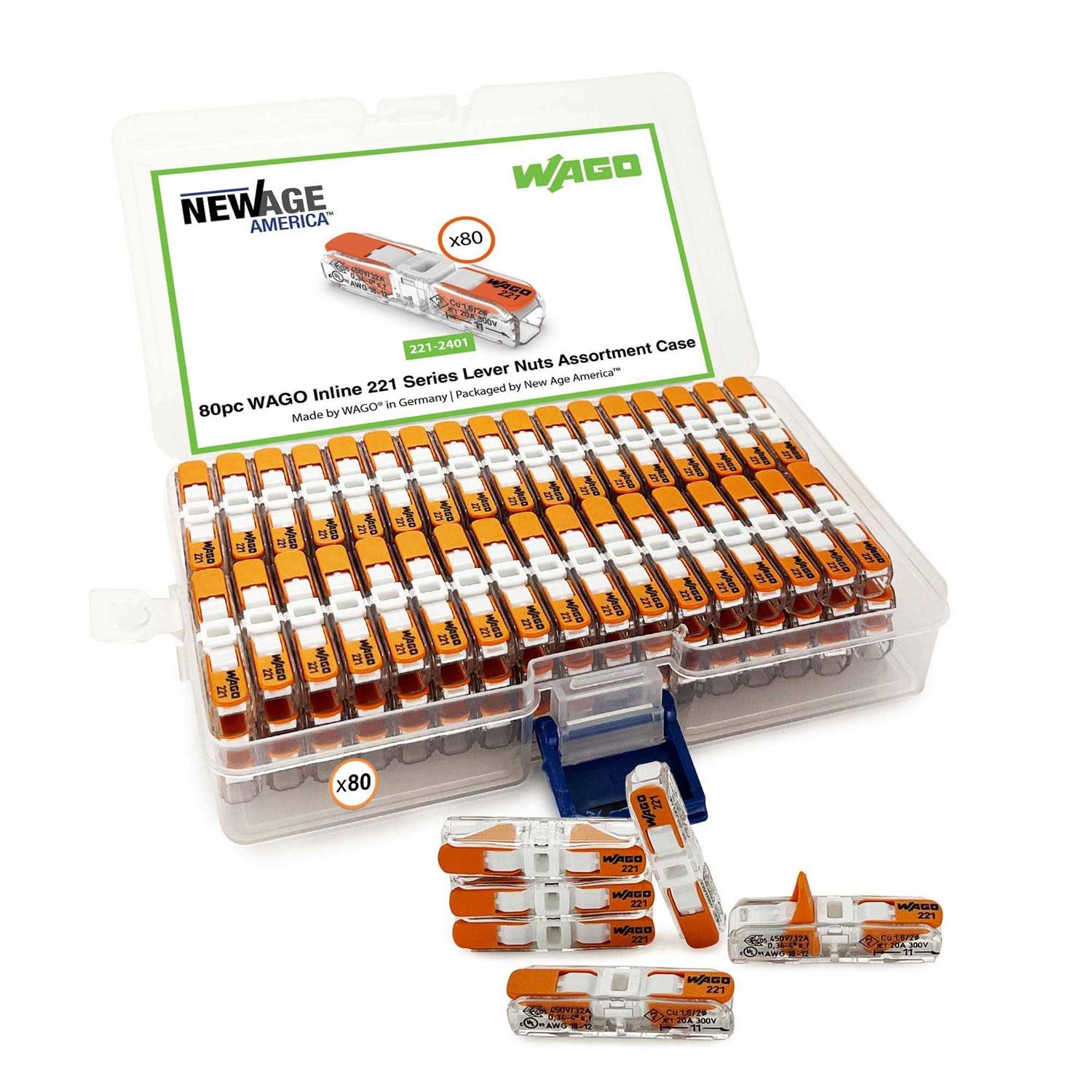 New Age America wago 221-2401 inline splicing wire Connectors pack - Inhomebuy