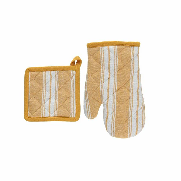 Mitt 27x17+Pot Holder Textile Giallo - Inhomebuy