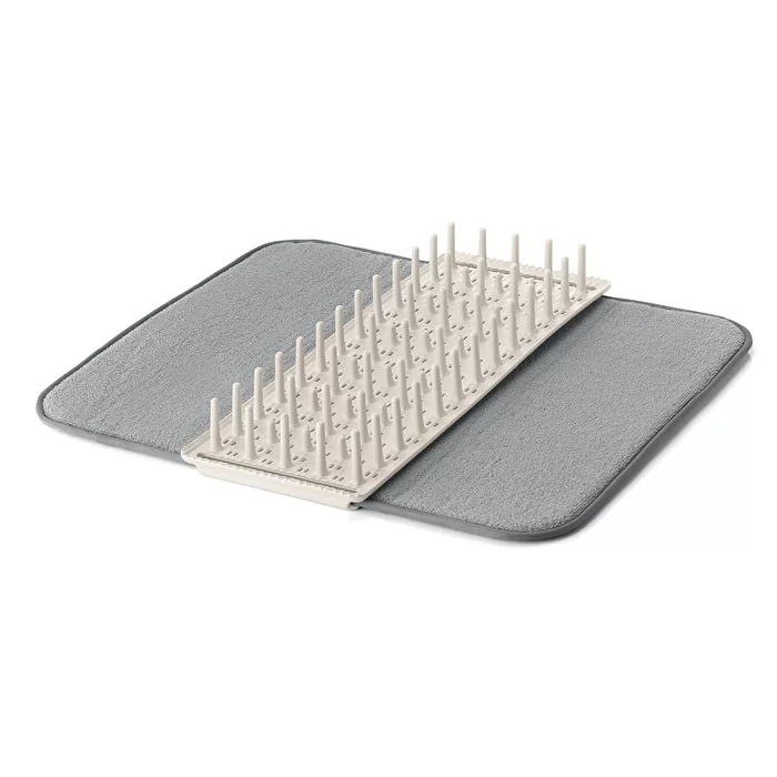 'Dry & Safe' Dish Drainer With Mat Milk White - Inhomebuy