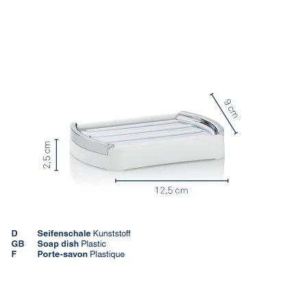 Soap Dish Marta White - Inhomebuy