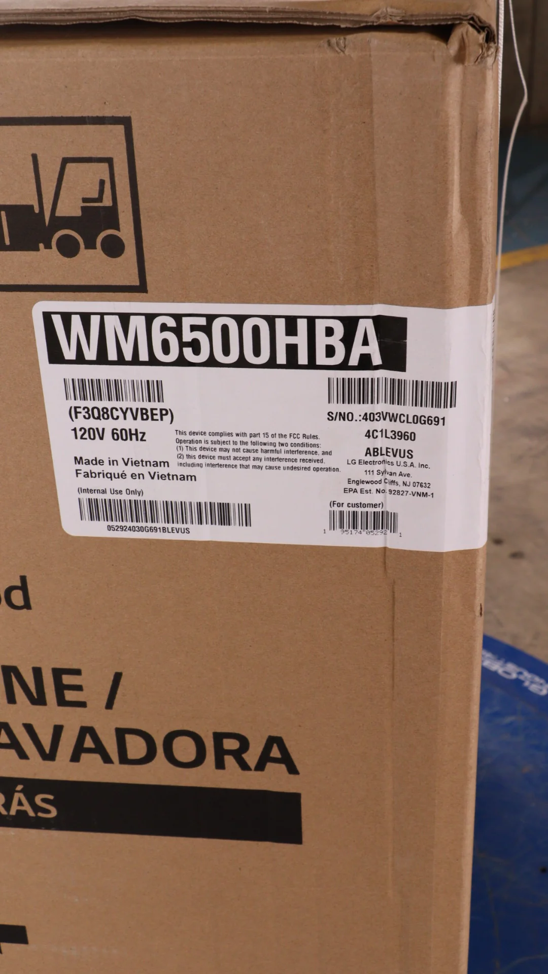 LG 5.8 CU FT. BLACK STEEL FRONT LOAD WASHER WITH TURBOWASH TECHNOLOGY - WM6500HBA - Inhomebuy