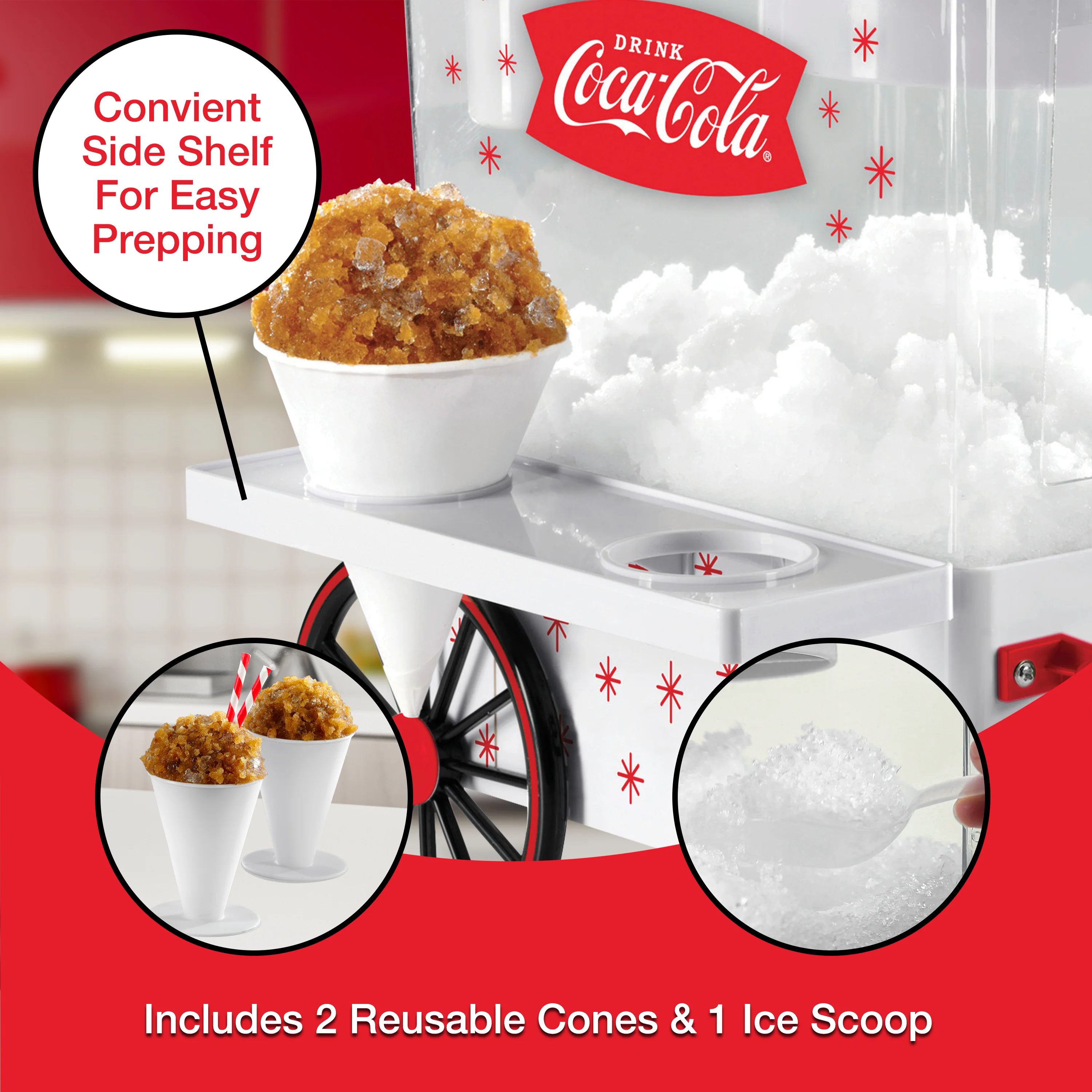 Coca-Cola® Countertop Snow Cone Maker - Inhomebuy