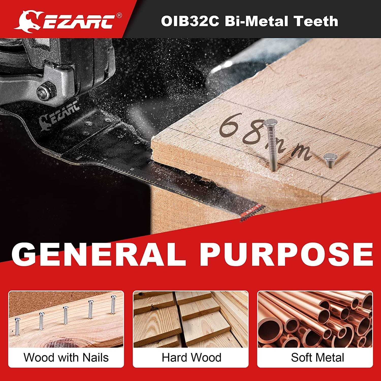 EZARC Titanium Oscillating Multitool Blade for Wood, Metal and Hard Material - Inhomebuy