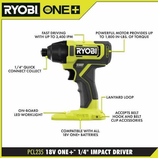 RYOBI ONE+ 18V Cordless 2-Tool Combo Kit w/ Drill/Driver - Inhomebuy