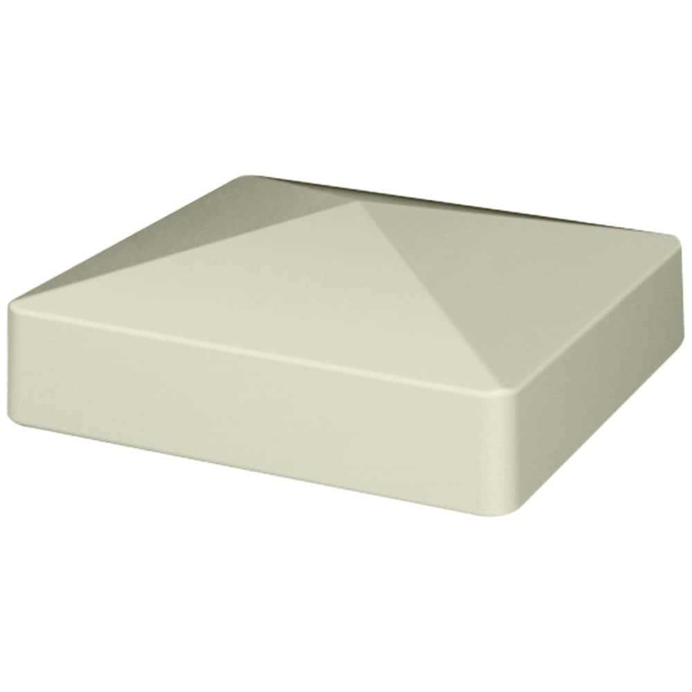Outdoor Essentials 5 in. x 5 in. White Vinyl Pyramid Fence Post Cap - Inhomebuy