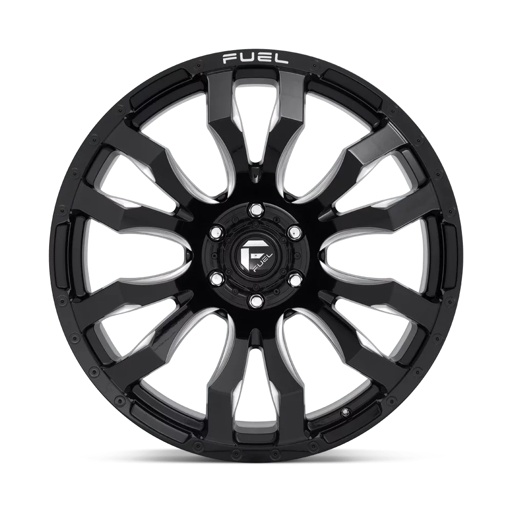 Fuel 1Pc D673 Blitz 20X10 5X127 -18Et 78.1Cb Gloss Black Milled Wheel - Inhomebuy