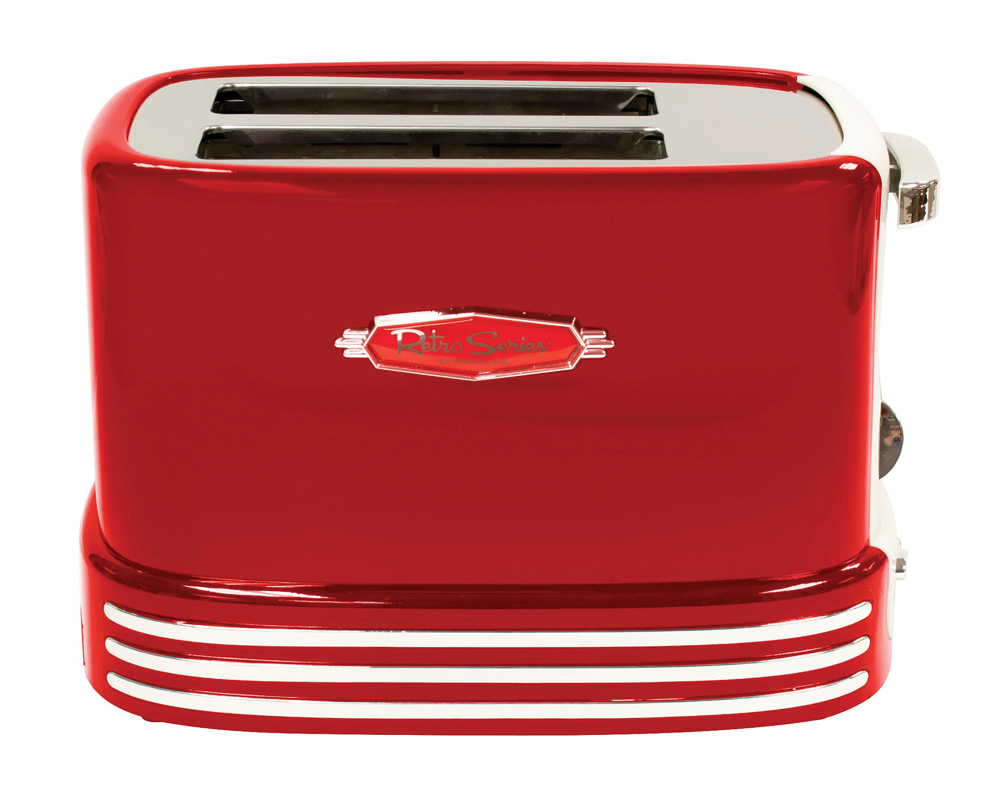 Retro Wide 2-Slice Toaster, Red - Inhomebuy