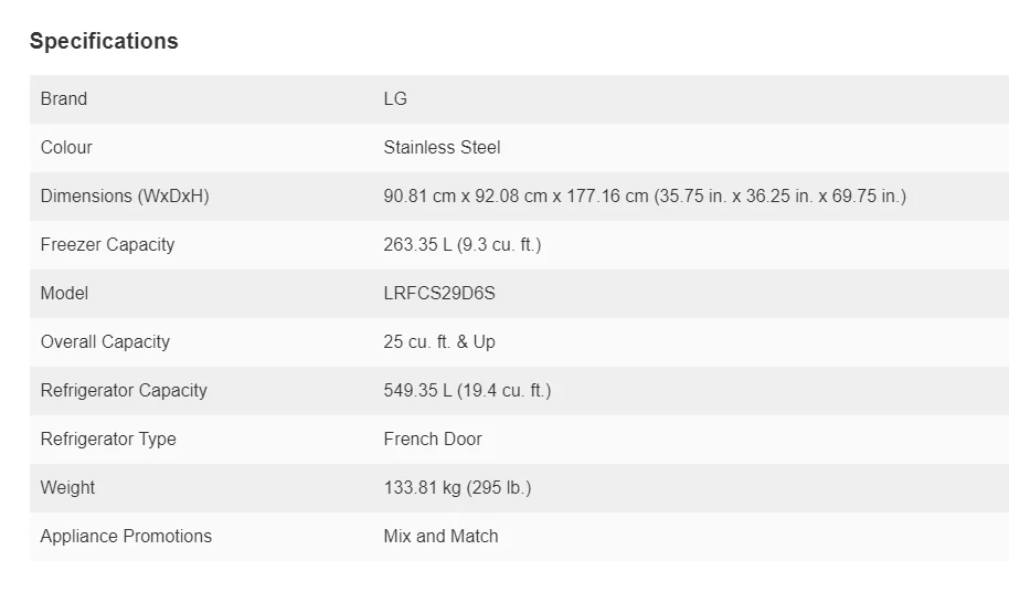 LG 36 in. 29 cu. ft. Smudge-Resistant Stainless Steel French Door Refrigerator - LRFCS29D6S - Inhomebuy