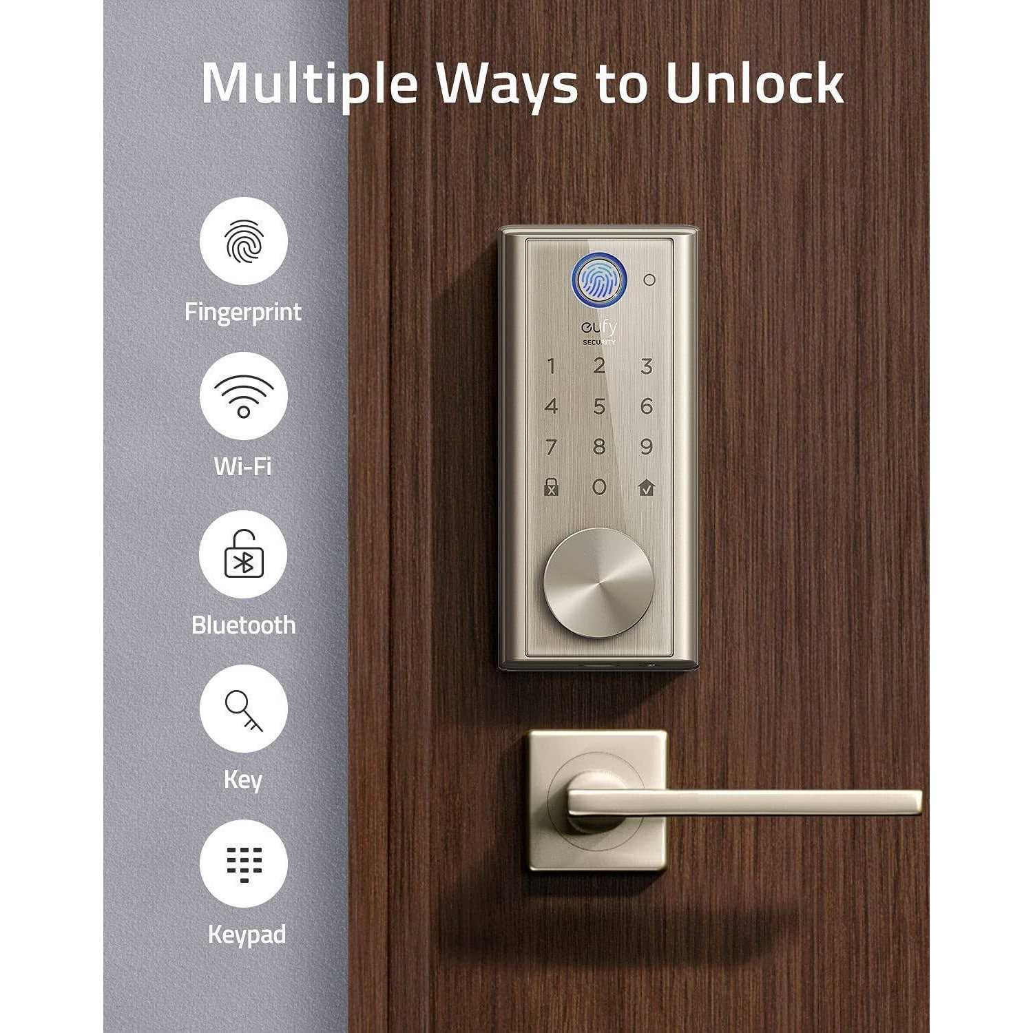 Eufy Security Smart Lock Touch & Wi-Fi Fingerprint Keyless Entry Door Lock - Inhomebuy