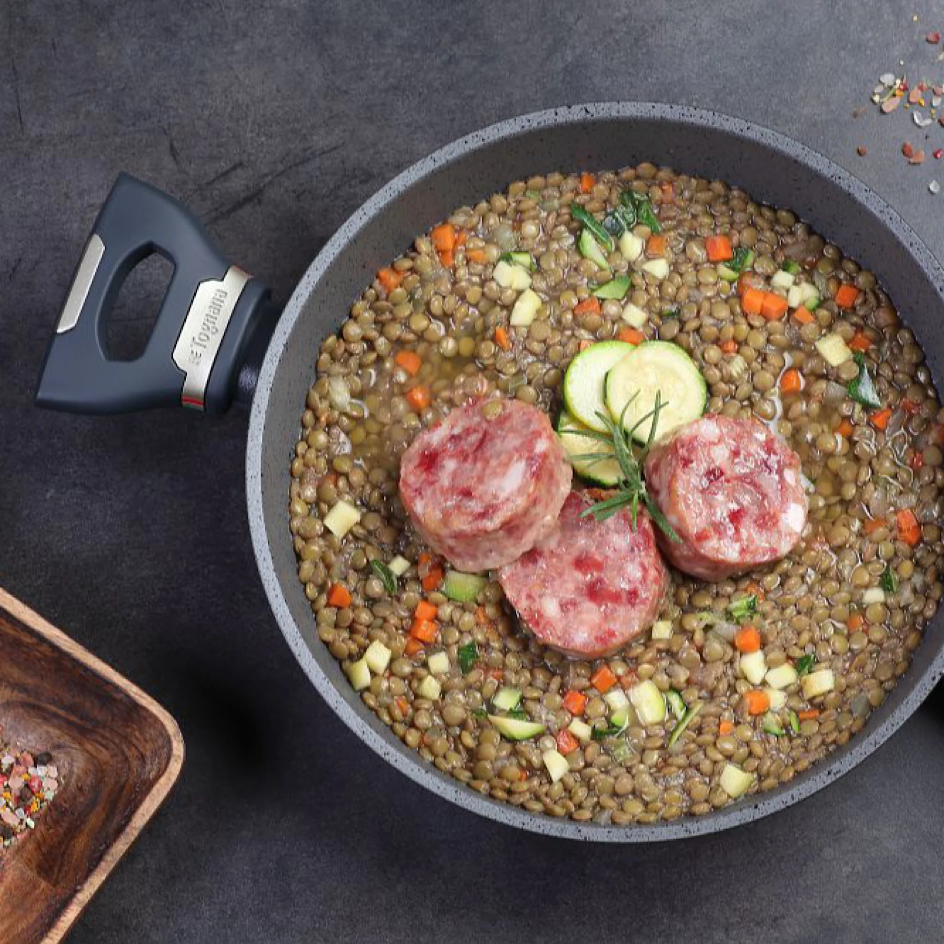 Italika Casserole with Lid 2 Handles 20cm - Inhomebuy