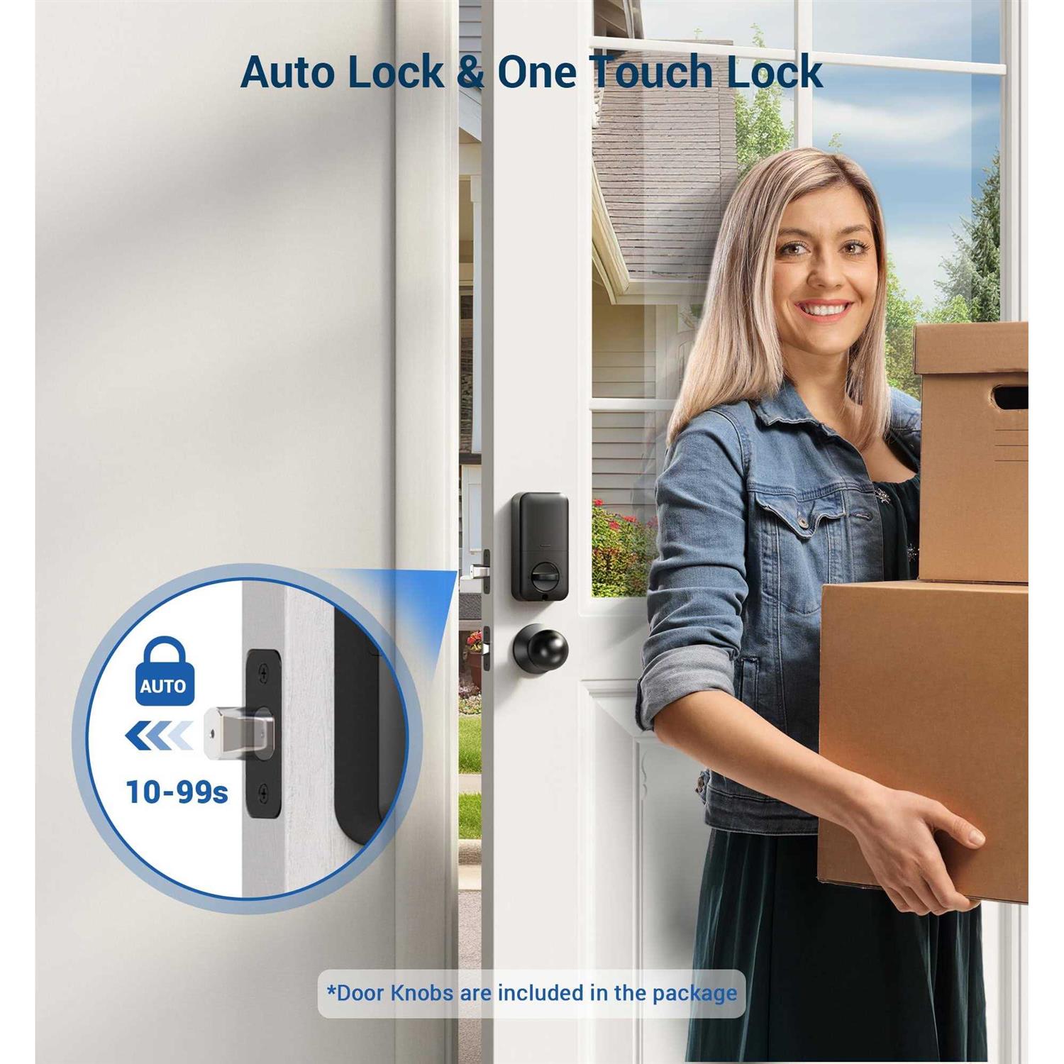 Veise Keyless Entry Door Lock with 2 Keypad - Inhomebuy