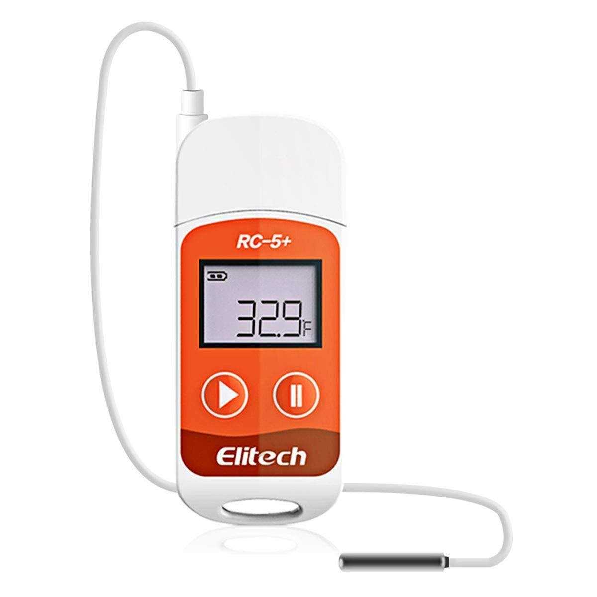 Elitech RC-5+ Reusable USB Temperature Data Logger with Auto PDF Report - Inhomebuy
