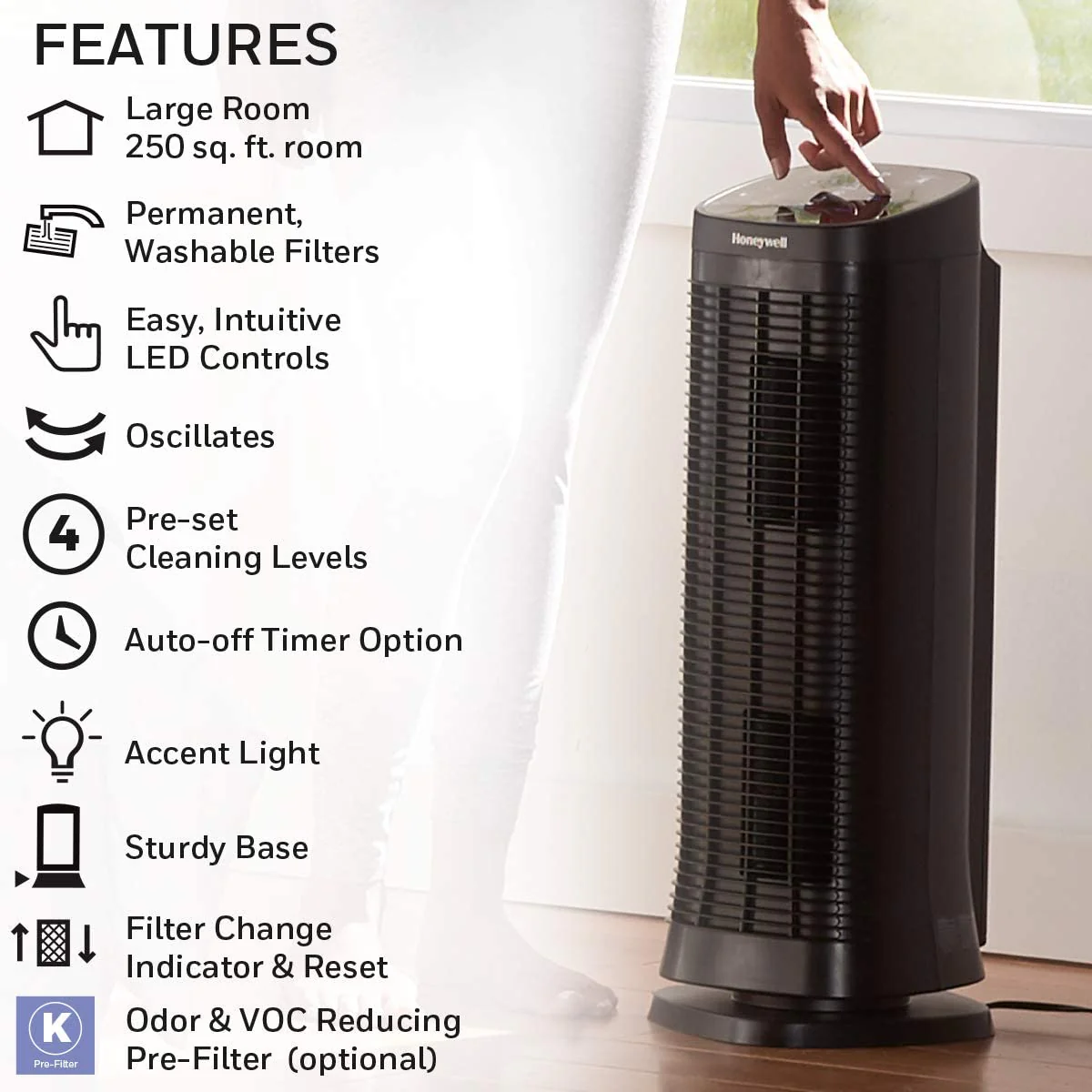 Honeywell AirGenius 4 Air Cleaner |HFD310C| Odor Reducer - Inhomebuy