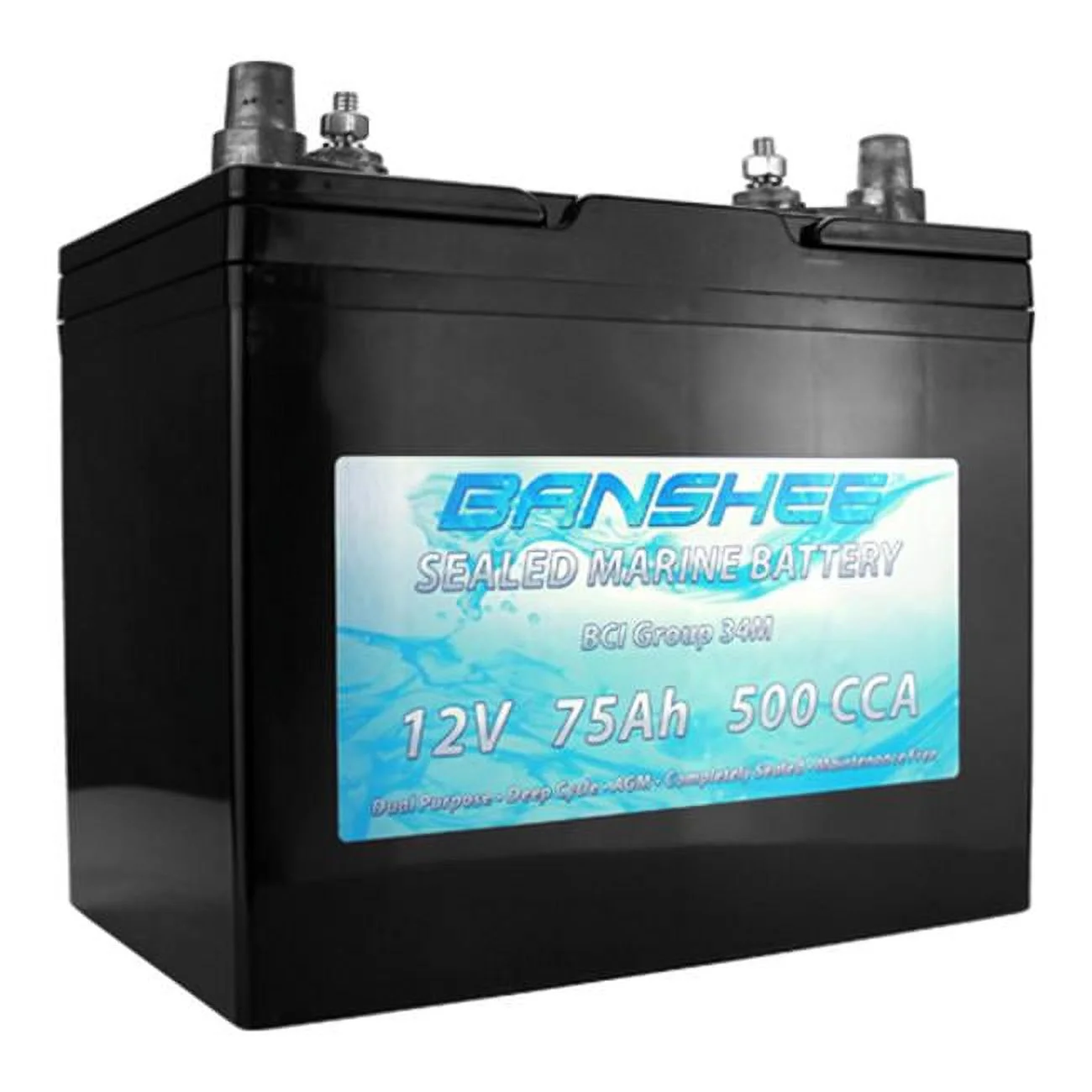 Banshee 34M-AGM-Banshee-04 BCI Group 34M Dual Purpose Deep Cycle Sealed AGM Marine & RV Battery - Inhomebuy