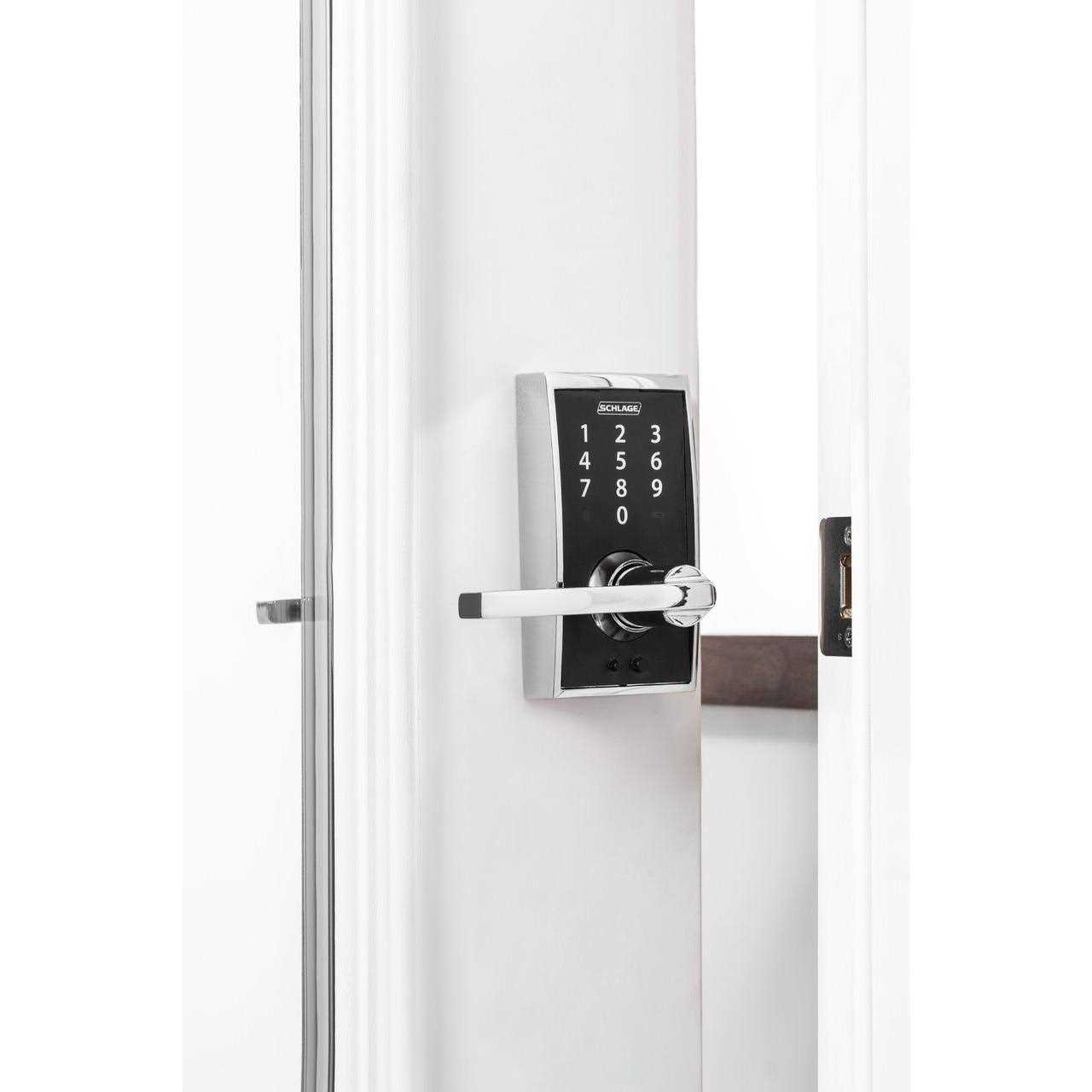 Schlage FE595 PLY/LAT Plymouth Keypad Flex-Lock Entry Leverset with Latitude Lever - Inhomebuy